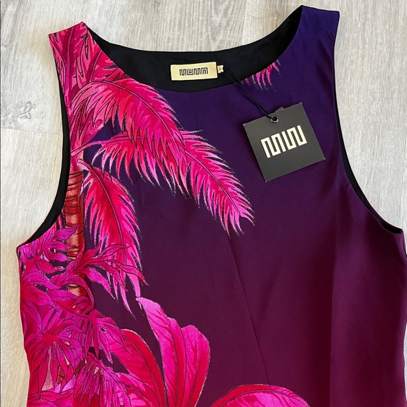 Muma World Midnight Electra Bias Mini Dress Vibrant Vacation Tropical NEW Wmns M - Picture 5 of 13